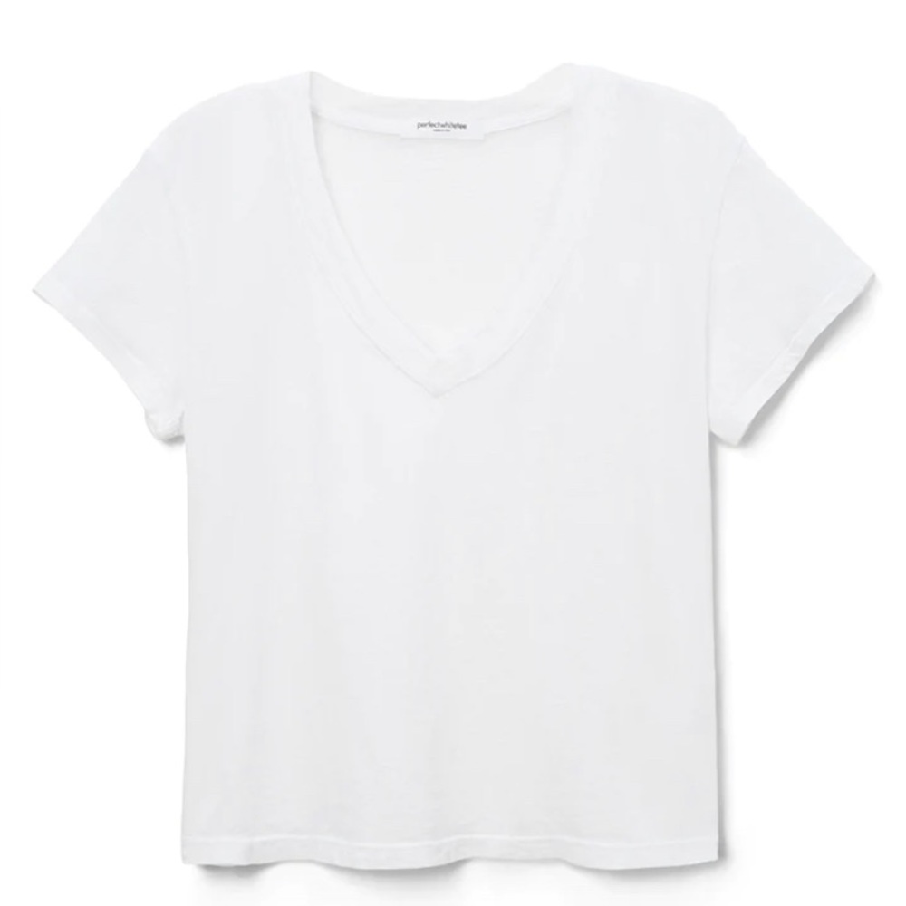 perfectwhitetee Hendrix cotton v neck tee - Picture 8 of 10